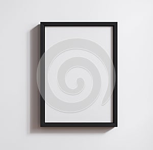 Framed floated canvas mockup close up