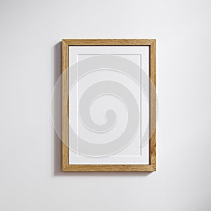 Framed floated canvas mockup close up, 3x5 paper ratio with passepartout photo