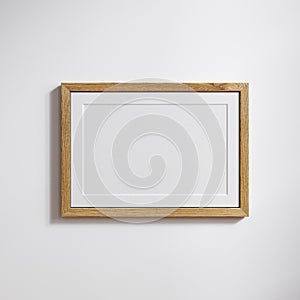 Framed floated canvas mockup close up, 3x5 paper ratio with passepartout photo