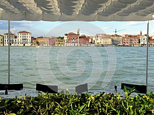 Framed panorama of Venice, Italy photo