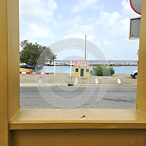 Framed Seaside Serenity: Bonaire's Coastal Charm