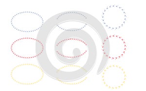 Framed set of geometric shapes