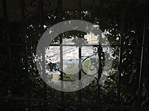 Framed view of the Port Hercule in the center of the Principality of Monaco