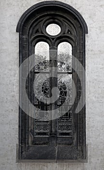 Framed window in medieval and classical architecture