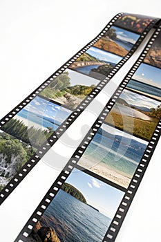 Frames of film nature and travel photo