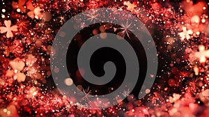 Frames with fire sparkle effect. By generative Ai