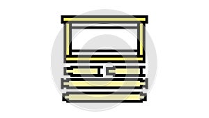 frames langstroth beekeeping color icon animation