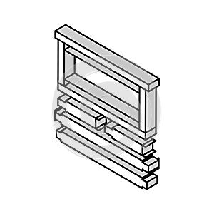 frames langstroth beekeeping isometric icon vector illustration