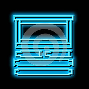 frames langstroth beekeeping neon glow icon illustration