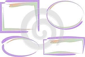 pastel purple green abstract colorful creative frames shapes