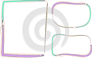 pastel colorful geometric doodle frames shapes collection