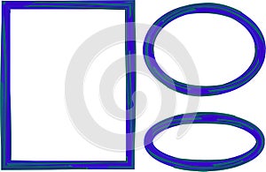 dark blue color wide frames pattern shapes