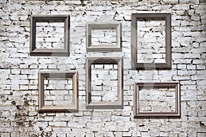 Frames on wall