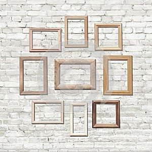 Frames on wall