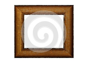 Framework in antique style. Vintage picture frame isolated on white background