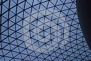 The framework of an interior glass ceiling