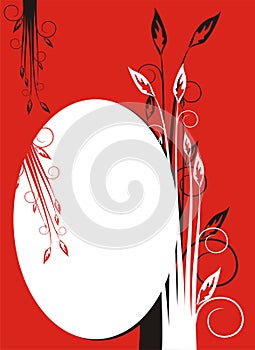 Framework on a red background