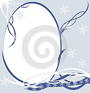 Framework with snowflakes