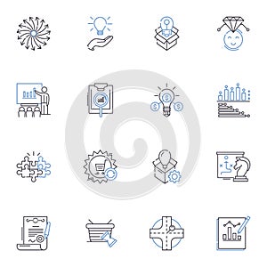 Framework and structure line icons collection. Blueprint, Architecture, Infrastructure, Skeleton, Layout, Frame, Design