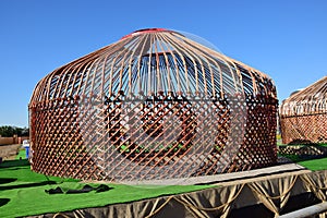 Framework of a traditional Kazakh tent called YURT