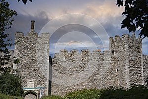 Framlingham Castle in market town in Suffolk