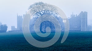 Framlingham Castle Misted in Fog photo