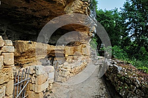 France, Abri de la Madeleine troglodytic site in Tursac