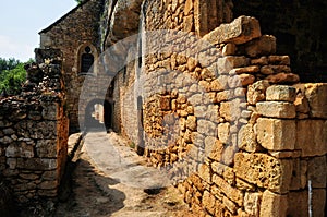 France, Abri de la Madeleine troglodytic site in Tursac