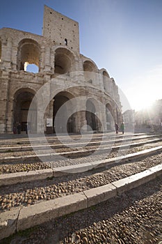 France, Arles, The stairs to Roman Amphiteatre