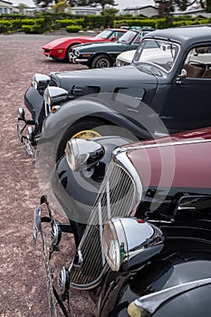 France-Bernay - MAY 01, 2019: Classic Citroen Traction parked iDuranville, Normandy oltimer Ã©vent promenade wth VVB club