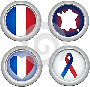 France Buttons