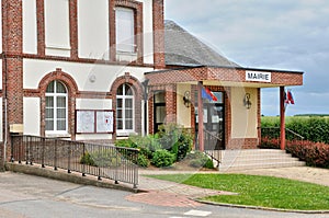 France, city hall of Bois Guilber in Normandie