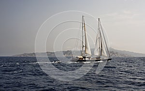 France, Corsica, sailing boat, ketch photo