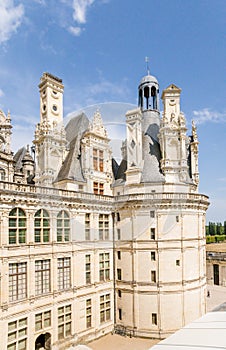 France. Facade of the keep of the castle of Chambord, 1519 - 1547 years.