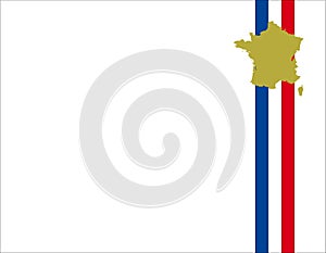 France flag background and map