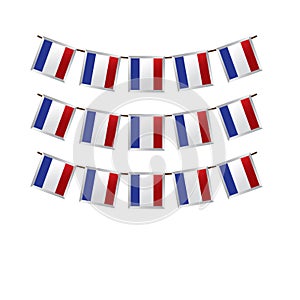france flag buntings. Vector illustration decorative design