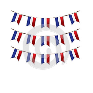 france flag buntings. Vector illustration decorative design