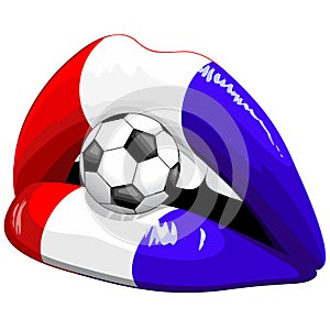 France Flag Lipstick Soccer Supporters