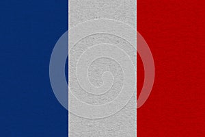 France flag painted on paper