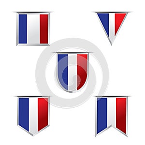 france flag pennants. Vector illustration decorative design