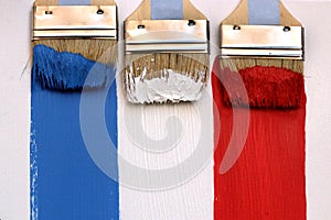 france French politics Flag economic division paint brushes painters canvas Background