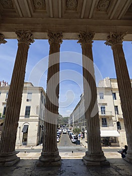 France. Gard. Nimes. Maison carree.