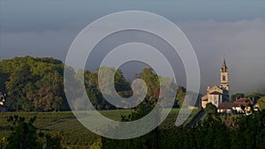 FRANCE, GIRONDE, LOUPIAC, LOUPIAC VILLAGE AND ITS VINEYARD