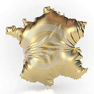 France gold-colored and inflated
