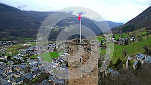 France, Hautes-Pyrenees, Gave de Pau, Luz-Saint-Sauveur, medieval castle of Sainte-Marie, 10th century