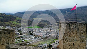 France, Hautes-Pyrenees, Gave de Pau, Luz-Saint-Sauveur, medieval castle of Sainte-Marie, 10th century