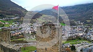 France, Hautes-Pyrenees, Gave de Pau, Luz-Saint-Sauveur, medieval castle of Sainte-Marie, 10th century