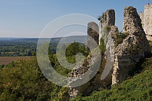 France Les Andelys Ruins of middle bailey of Chateau Gaillard  847589