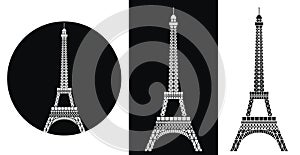 France logo. Isolated French architecture on white background