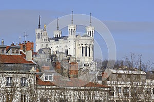 France; Lyon; Lyons; the basilique de Fourviere photo